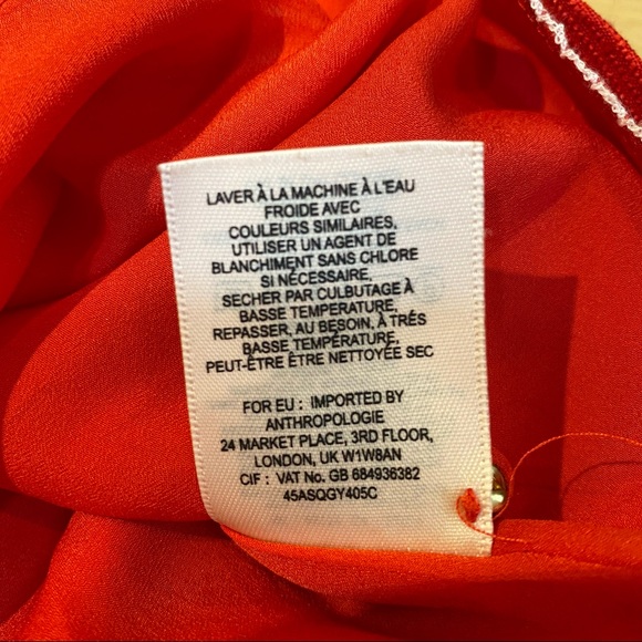 Anthro Maeve Lattice Neck Fit And Flare Skater Dress in Bright Red size 2 - Picture 11 of 15